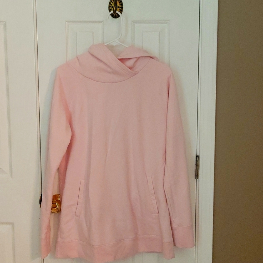 Long tunic style sweatshirt